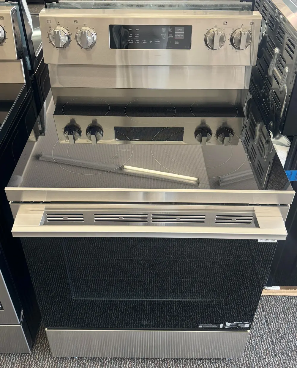 Electric range photographed at Asher's Appliances